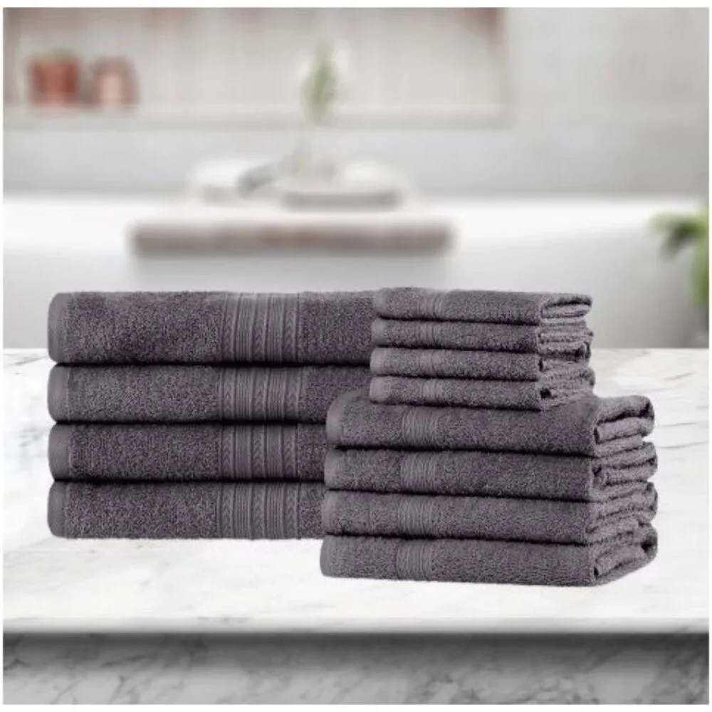 Superior Eco-Friendly Sustainable Cotton 12-Piece Bathroom Towel Set